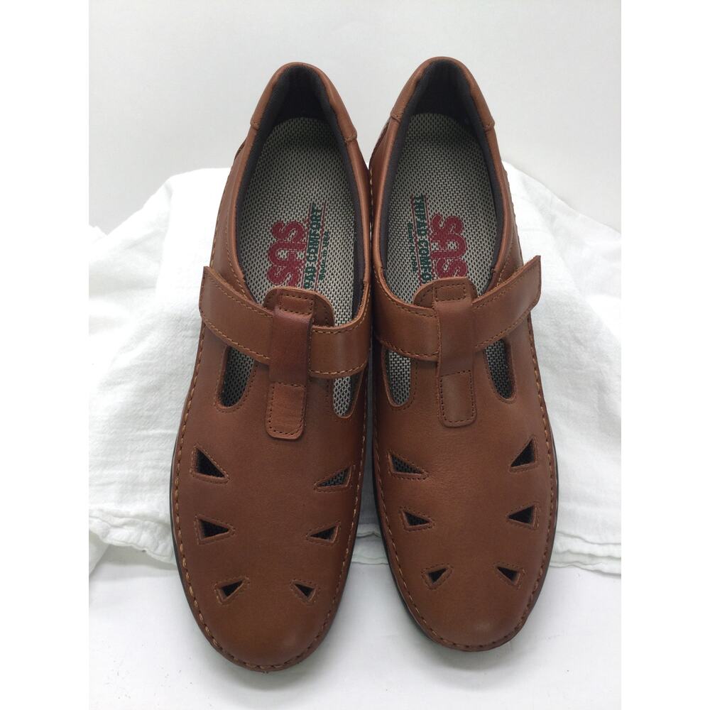 SAS Roamer Chestnut Brown Slip On Loafer Womens 7.5N Comfort Shoes New - Picture 3 of 12